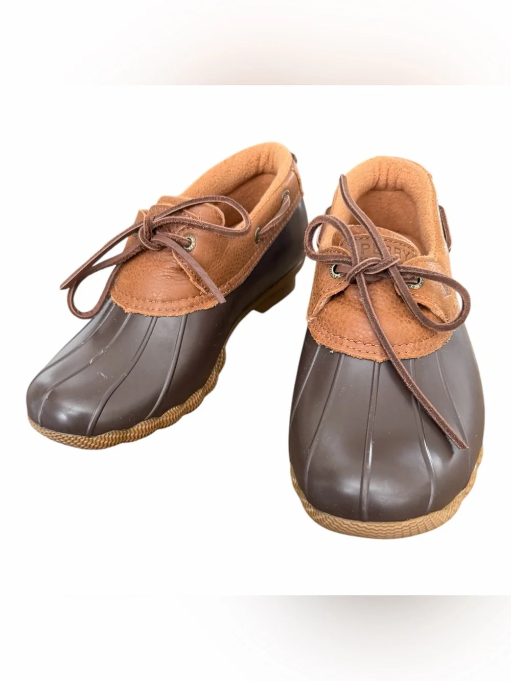 Sperry Brown Duck-Style Lace-Up Waterproof Shoes